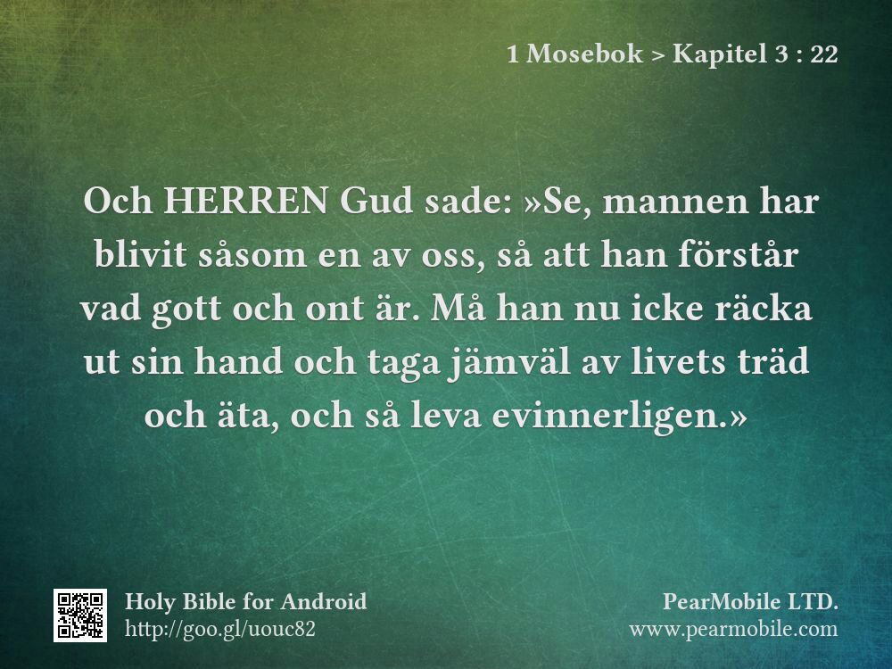 1 Mosebok, Kapitel 3:22